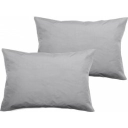 Lot de 2 taies d'oreiller percale pur coton peign longues fibres 80 fils/cm Vent Du Sud Perle
