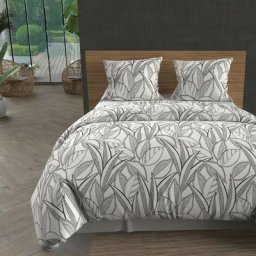 Togo Parure Housse de Couette Coton 57 Fils, Blanc, par Soleil d'ocre - 260 x 240 cm - Blanc