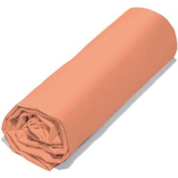 Drap housse LAGO polyester microfibre Bonnet de 28 cm 160x200 cm - Rouge Terracotta