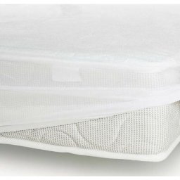 Protège matelas 100% Coton Imperméabilisé couleurs - Blanc, épaisseur/bonnet - 25 cm, matière