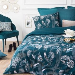 Parure Art Déco Paon 240x220 Bleu Canard Atmosphera