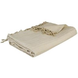 Atmosphera - Jeté de lit lin 160x220 créateur d'intérieur - Beige