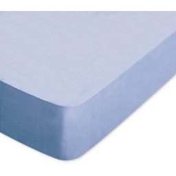 Drap housse uni 100% coton alto Bonnet de 20 cm 70x140 cm - Bleu Belle ile