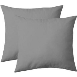 Taie d'oreiller LAGO polyester microfibre 63x63 cm - Gris Anthracite
