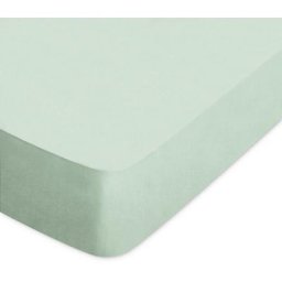 Drap housse uni 100% coton alto Bonnet de 30 cm 70x190 cm - Vert Fleur d'amandier