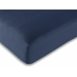 Drap housse 100% Coton/57 fils/cm - 180 x 200 cm - Marine - Marine