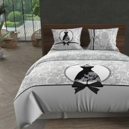 Black dress Housse de Couette Coton, Gris, Gris, par Soleil D'ocre 260 x 240 cm - Gris
