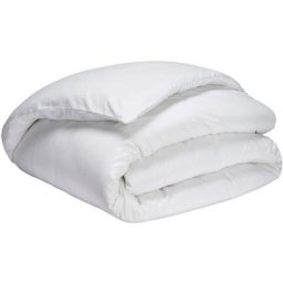 Housse de couette blanc 100% coton 260x240 cm - Blanc