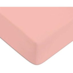 Drap housse uni coton 57 fils rose thé 140x200cm coton unis - rose thé