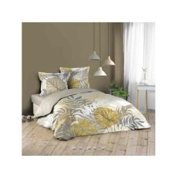 Housse de couette 240 x 220 cm + 2 taies 100% coton Mogador Naturel