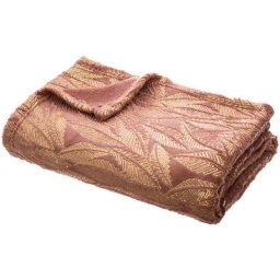 Plaid Or en flanelle 125x150 - Atmosphera créateur d'intérieur - Blush