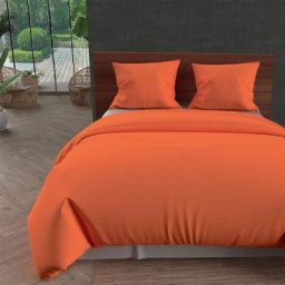 Jeté de lit corail 100% polyester 240x220 - Orange