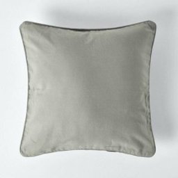 Housse de coussin Uni Gris, 45 x 45 cm - Gris - Homescapes