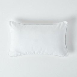 Housse de coussin Uni Blanc cassé, 30 x 50 cm - Blanc cassé - Homescapes