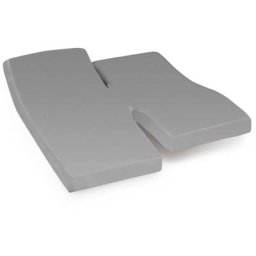 Drap housse relaxation uni 100% coton alto - tpr Tête et pied relevable 2x80x200 cm - Gris Alu