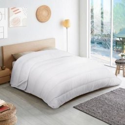 Pack 2 couettes 220x240 cm nora 3 en 1 blanche 4 saisons chaude + tempérée - Blanc