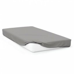 Soleil D'ocre - Drap housse en coton 57 fils 60x120 cm bebe gris, par Gris