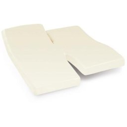 Drap housse relaxation uni 100% coton alto - tpr Tête et pied relevable 2x80x200 cm - Ivoire Crème