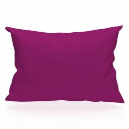Taie d'oreiller rectangle us 50x75 cm en coton uni 57 Fils Soleil D'ocre cassis - Violet