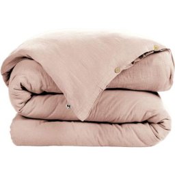 Housse de couette double gaze de coton rose 260x240 cm - Rose