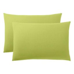 Univers Decor - Lot de 2 taies d'oreiller 50 x 70 cm / 100% coton 57 fils/cm² - Anis - Anis