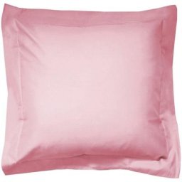 Taie d'oreiller uni 100% coton alto 65x65 cm - Rose Macaron