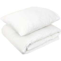 Pack premium couette 120x150 garnissage 100% polyester 300g/m2 et oreiller 40x60 cm gavroche blanc