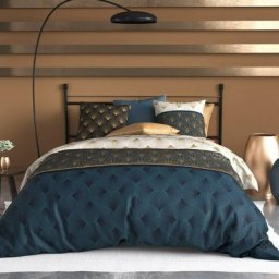 Housse de couette 140x200 Opal + 1 taie 100% coton 57 fils - Bleu
