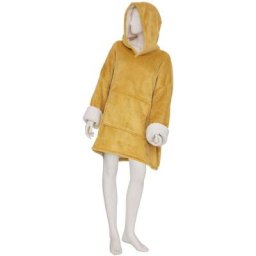 Atmosphera - Plaid sweat Flan l-xl ocre créateur d'intérieur - Ocre