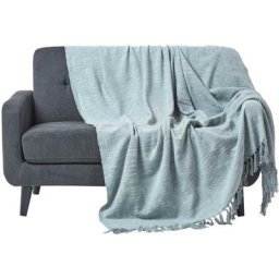 Jeté de lit ou de canapé Gris Nirvana en coton, 255 x 360 cm - Gris - Homescapes