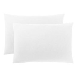 Univers Decor - Lot de 2 taies d'oreiller 50 x 70 cm / 100% coton 57 fils/cm² - Blanc - Blanc
