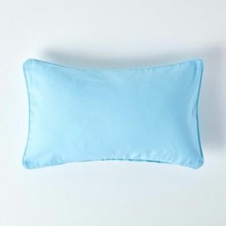 Housse de coussin Uni Bleu clair, 30 x 50 cm - Bleu clair - Homescapes