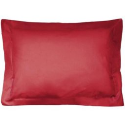 Taie d'oreiller uni 100% coton alto 40x60 cm - Rouge Garance
