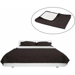 Vidaxl - Couvre-lit à double face matelassé 230 x 260 cm Crème et marron Crème et marron