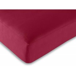 Drap housse 57 fils/cm - 140 x 190 cm - Rouge - Rouge