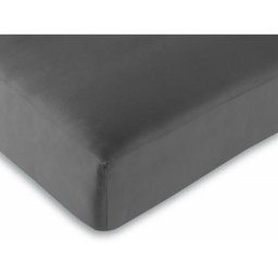 Drap housse 100% Coton/57 fils/cm - 180 x 200 cm - Anthracite - Anthracite