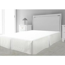 Soleil D'ocre - Cache sommier Microfibre, Polyester, Blanc, par 140 x 190 cm - Blanc