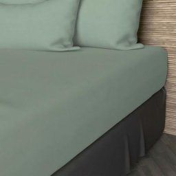 Jersey Drap Housse, Coton, Vert, par Soleil D'ocre 90 x 190 cm - Vert