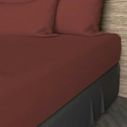 Jersey Drap Housse, Coton, Brique, par Soleil d'ocre - 90 x 190 cm - Brique