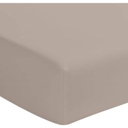 Terre De Nuit - Drap housse percale lin bonnet 40 cm 140x190 cm - Naturel