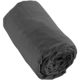 Terre De Nuit - Drap housse flanelle anthracite 90x190 cm - Anthracite