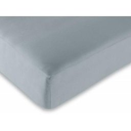 Drap housse 100% Coton/57 fils/cm - 180 x 200 cm - Gris Clair - Gris Clair