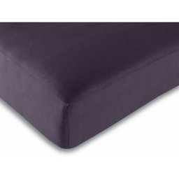 Drap housse 57 fils/cm - 160 x 200 cm - Prune - Prune