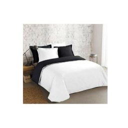 Parure de Lit Réversible 3 Pièces - Housse de Couette + 2 Taies d'oreiller - Bicolore - noir et