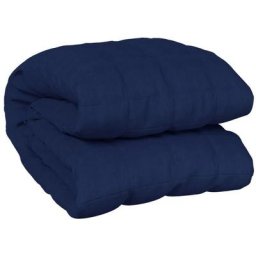 Vidaxl - Couverture lestée Bleu 155x220 cm 11 kg Tissu Bleu