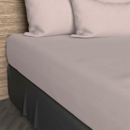 Drap housse uni en coton 160x200 cm jersey rose, par Soleil D'ocre Rose