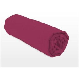 Home Linge Passion - Drap housse uni 100% coton - Bonnet 25cm - Fushia - 180x200 cm - Fushia
