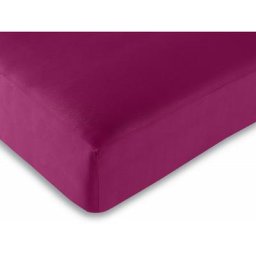 Drap housse Fushia 200 x 200 cm / 100% coton / 57 fils/cm King size - Fushia