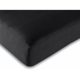 Drap housse 57 fils/cm - 180 x 200 cm - Noir - Noir