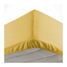 Douceur D'intérieur - Drap housse 90 x 190 cm bonnet 30 cm Microfibre Oscar Miel - Miel